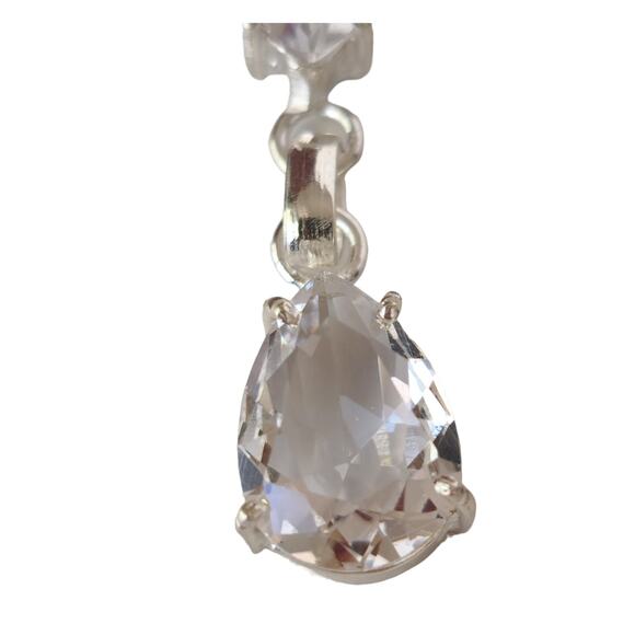 Sparkling Crystal Necklace - Sterling Silver Statement Jewelry - Picture 2 of 7